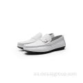 Zapato de conducción blanca para la moda masculina